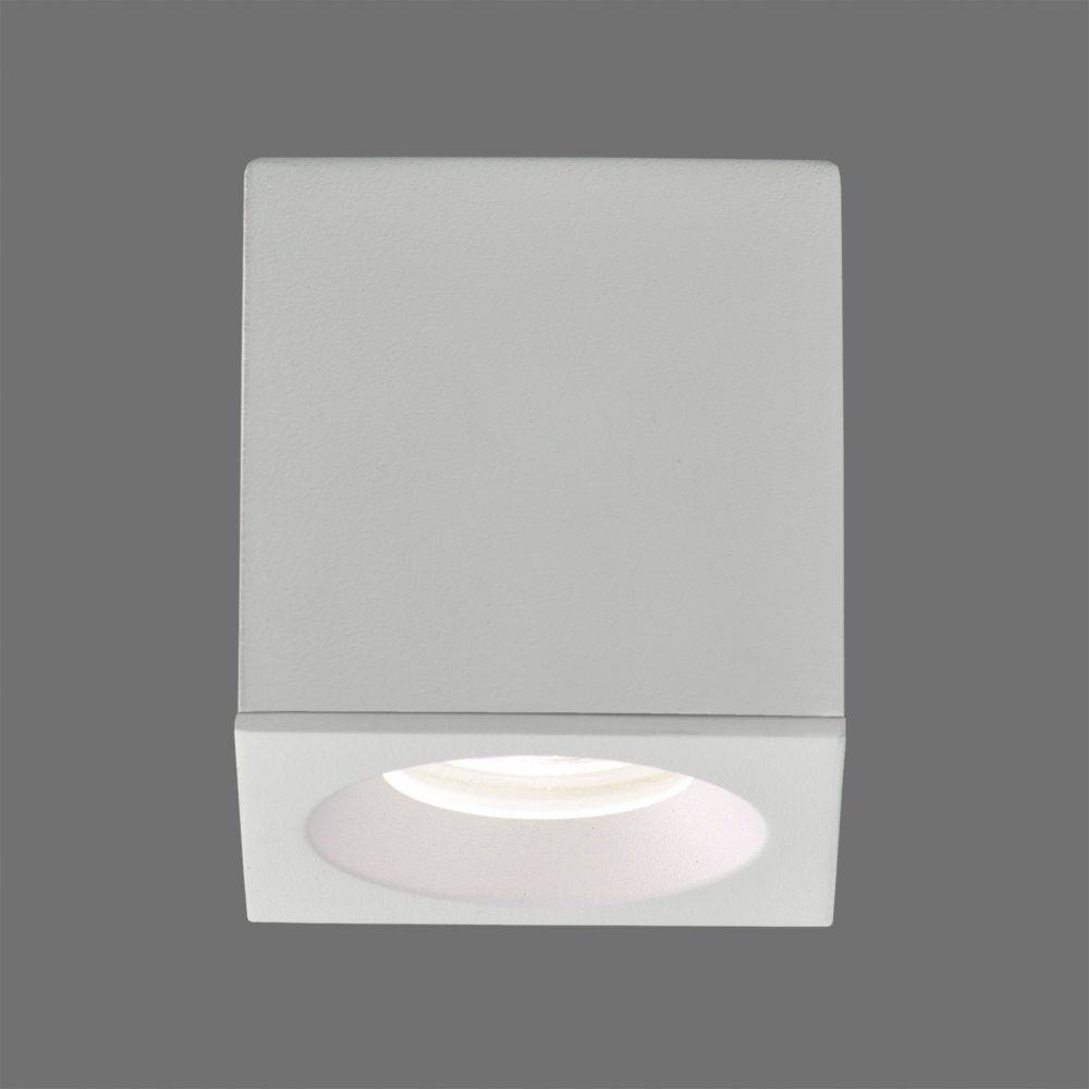 Spot étanche apparent pour éclairer au plafond dans une salle de bain : Modèle BRANCO Blanc mat 