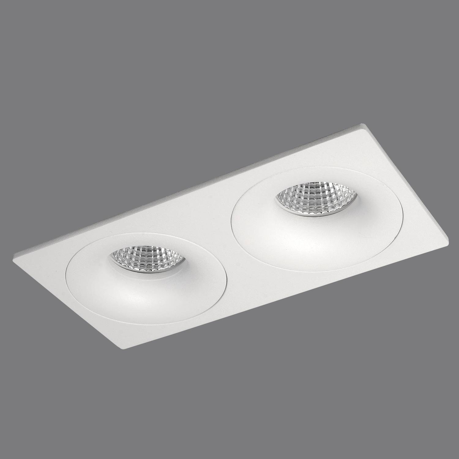 Spot double blanc mat design pour éclairer une salle à manger ou un salon : Modèle Waka