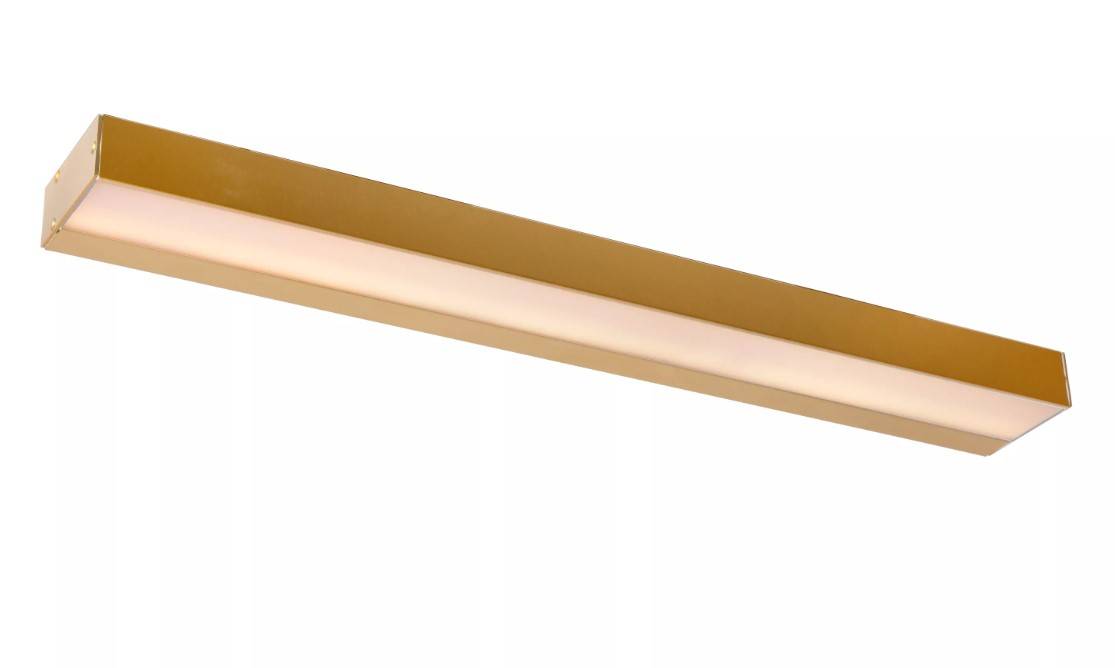 Grande Applique pour salle de bain dessus de miroir finition métal doré mat : Modèle Alexa 90CM