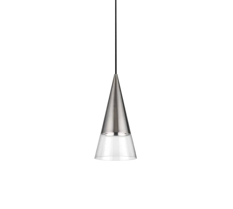 suspension conique nickel mat pour éclairer au dessus d'un comptoir de cuisine : Modèle cono nickel mat  