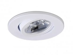 Spot blanc mat orientable rond pour éclairer au plafond dans une cuisine  