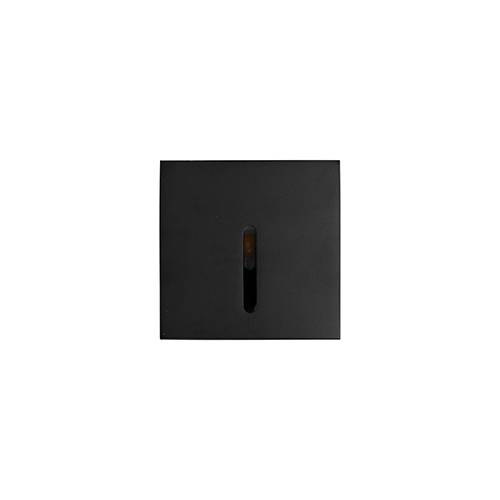 Spot encastré mural noir mat carré à led pour éclairer une montée d'escalier, et baliser une pièce Lika par Indigo Lighting 