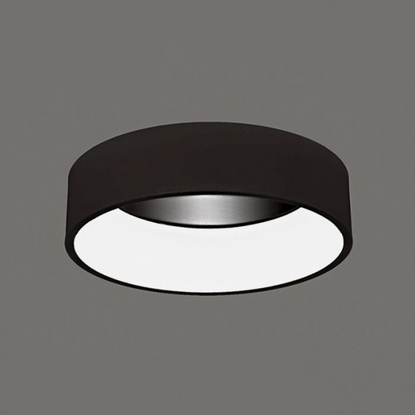 Plafonnier circulaire Noir à led diamètre 45cm pour éclairer une chambre à coucher: modèle DILGA par ACBiluminacion