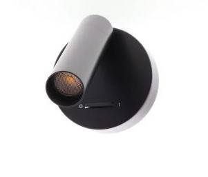 Applique tête de lit Noire avec interrupteur pour chambre à coucher Hôtellerie