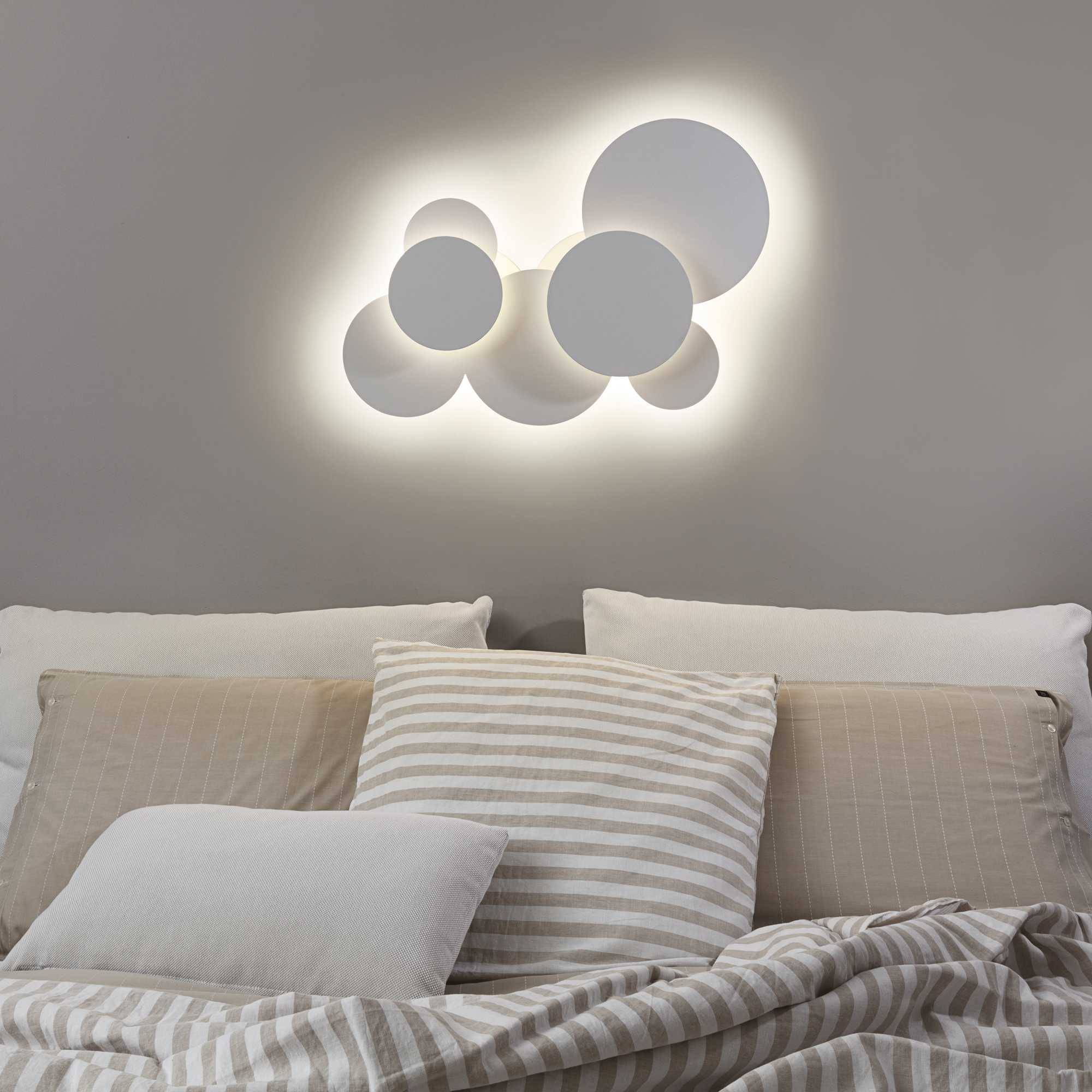 Applique blanche en forme de nuage pour éclairer un espace chambre à coucher : Cloud 74cm