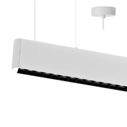Suspension linéaire à led TOMY 1P pour éclairer des espaces de travail ou de vente : Modèle TOMY
