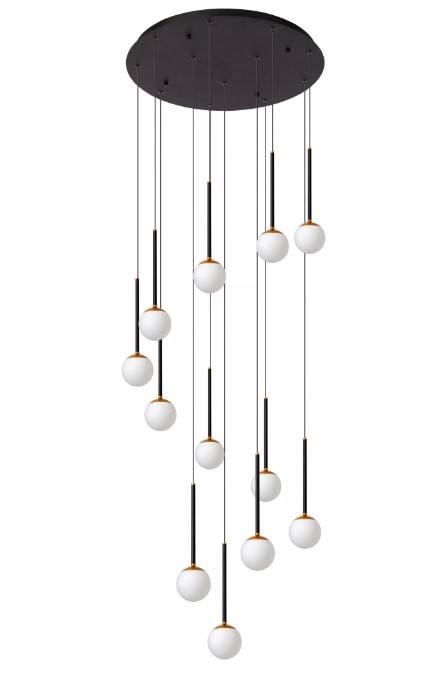 luminaire suspendu en forme de cascade pour éclairer une entrée , une montée d'escaliers : Modèle Cascade Calina