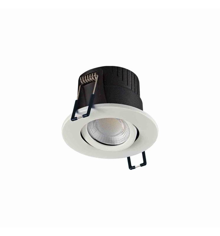 Spot orientable étanche à led , BBC et CCT Blanc, collerette interchangeable : Modèle FIRST 