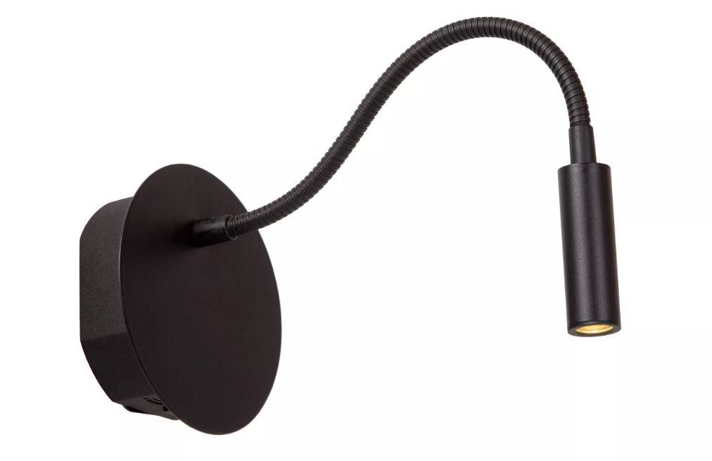 Applique liseuse rechargeable avec prise USB pour éclairer une tête de lit dans une chambre à coucher : Modèle Jolie Noire