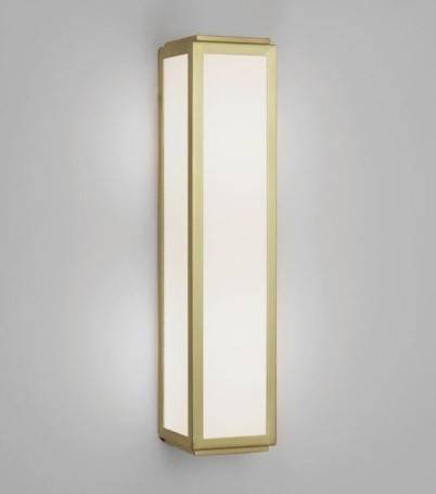 Applique rectangulaire doré mat pour éclairage de salle de bain contour de miroir 