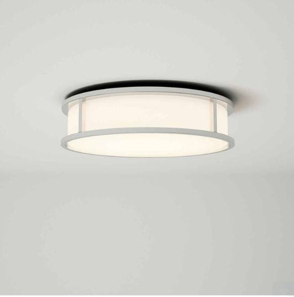 Plafonnier étanche chrome rond à led pour éclairer au plafond dans une salle de bain : Aqua round ceiling 