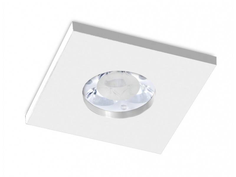 Spot étanche apparent pour éclairer au plafond dans une salle de bain Kos  rond blanc mat - IDEALUM PRO